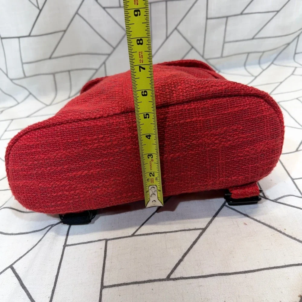 Dime Bags Life Backpack Medium Red Hemp Blend Convertible Woven Streetwear Bag